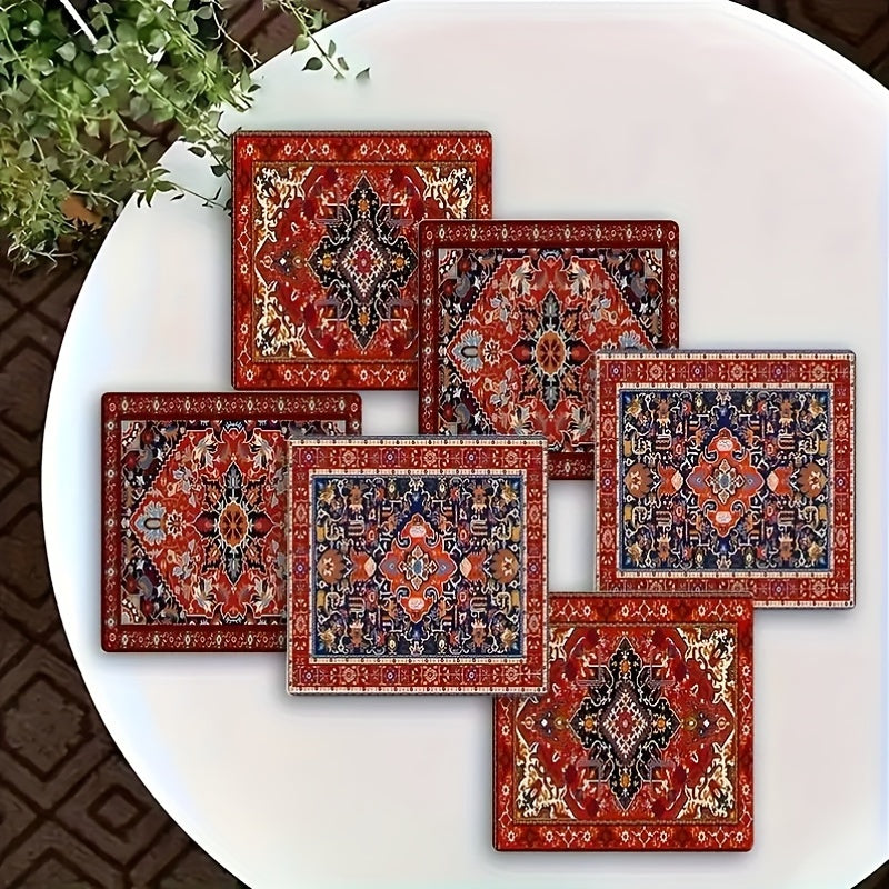 6-Pack Mandala Wooden Coasters