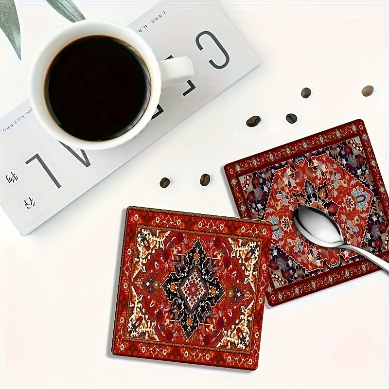 6-Pack Mandala Wooden Coasters