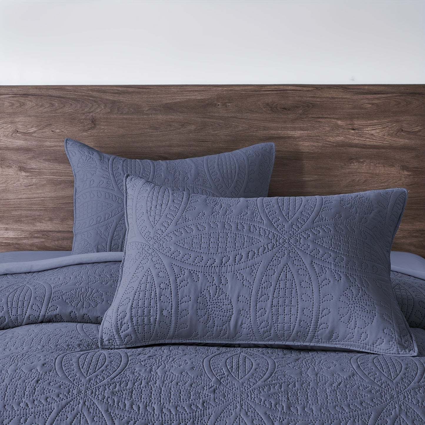 3Pcs Copper Coin Pattern Bedspread Cover