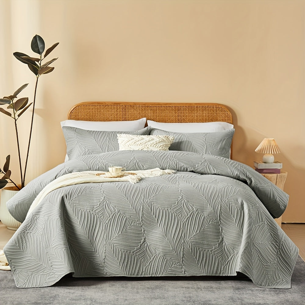 3pcs Elegant Microfiber Quilt Set