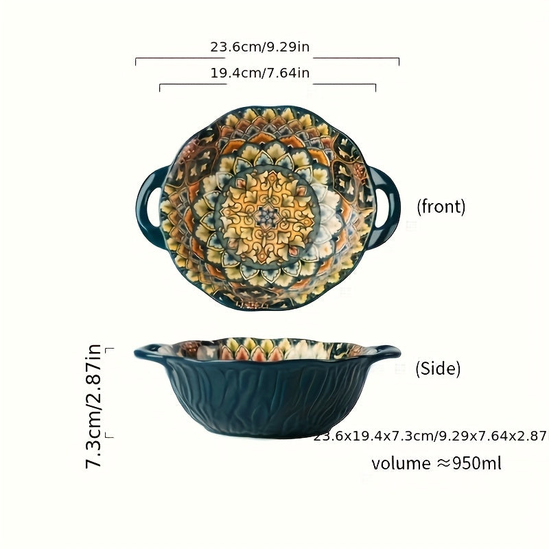 1pc Hand-painted Ceramic Noodle Bowl