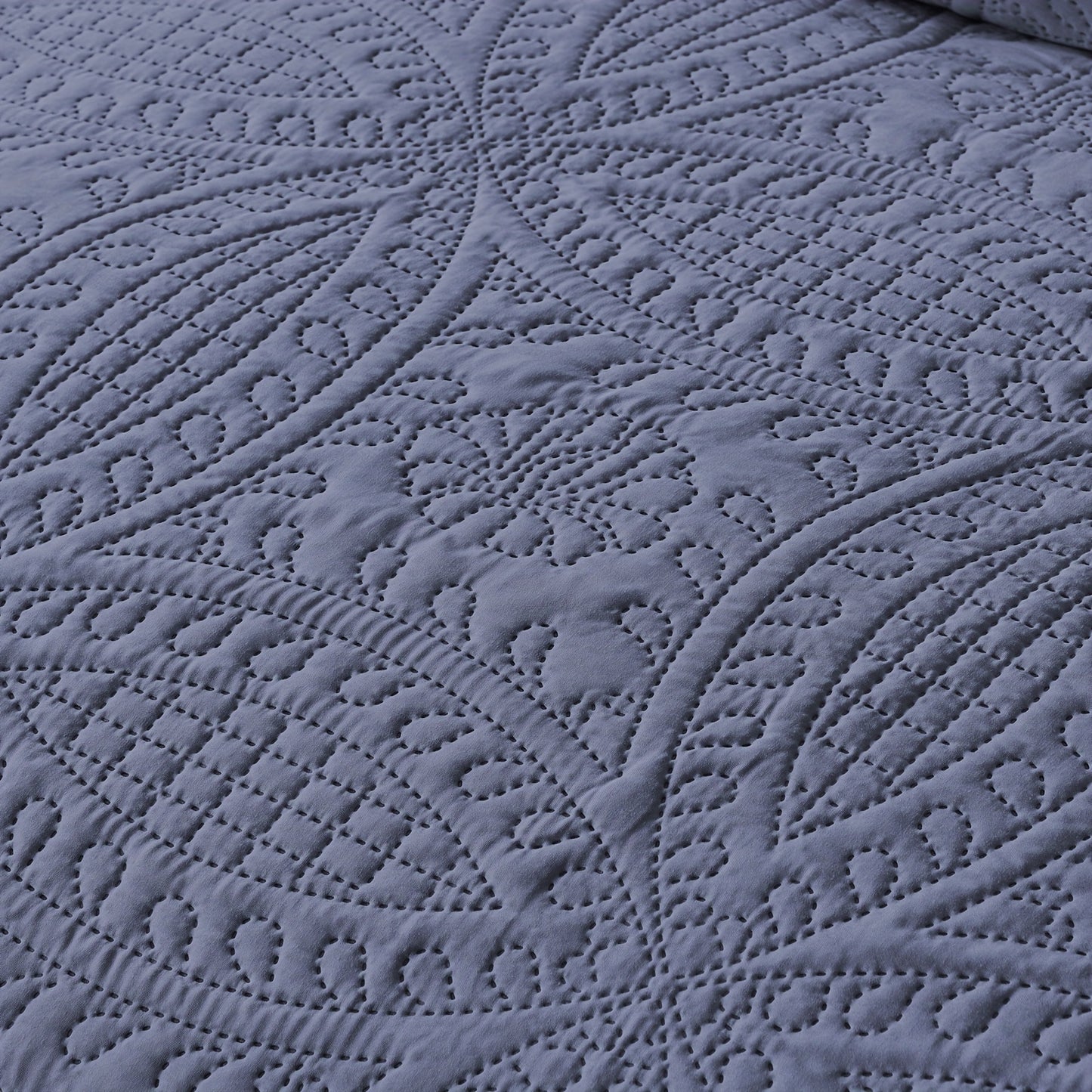 3Pcs Copper Coin Pattern Bedspread Cover