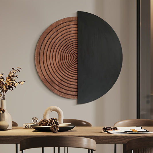 Round Wall Decor Wooden Boho Half-Circle Decor