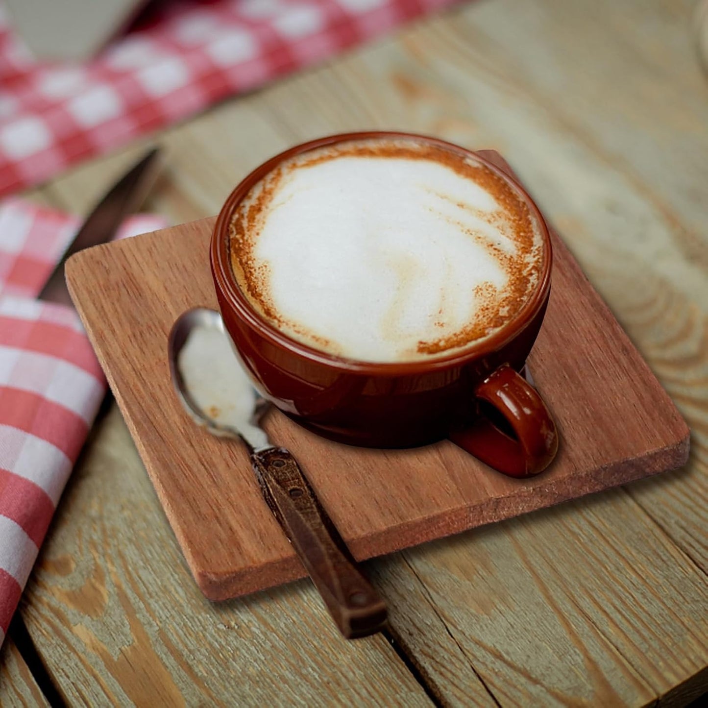 16-Pack 4-Inch Square Acacia Wood Coasters