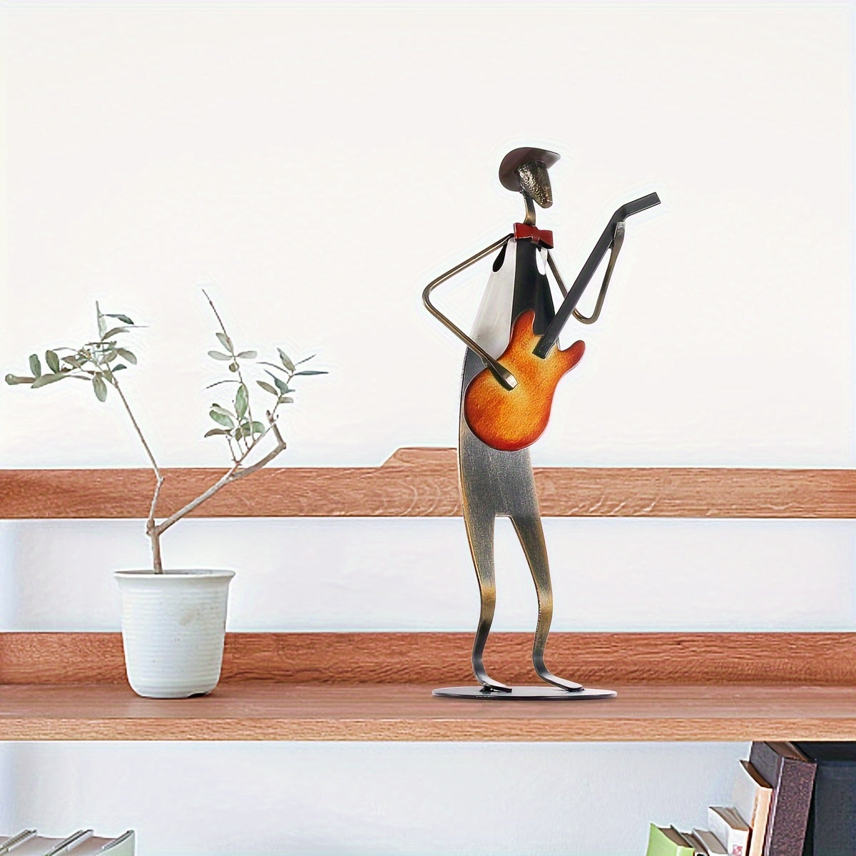 Handcrafted Cowboy Band Metal Sculpture