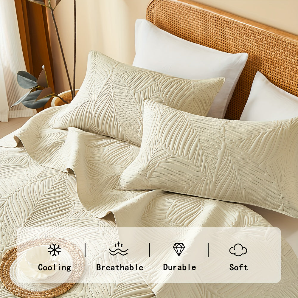 3pcs Elegant Microfiber Quilt Set