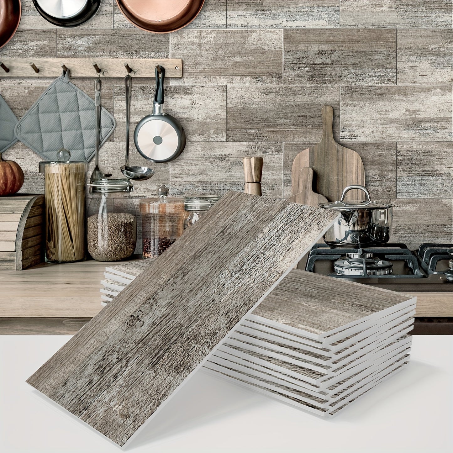 Rustic Farmhouse Wood Peel & Stick Wallpaper