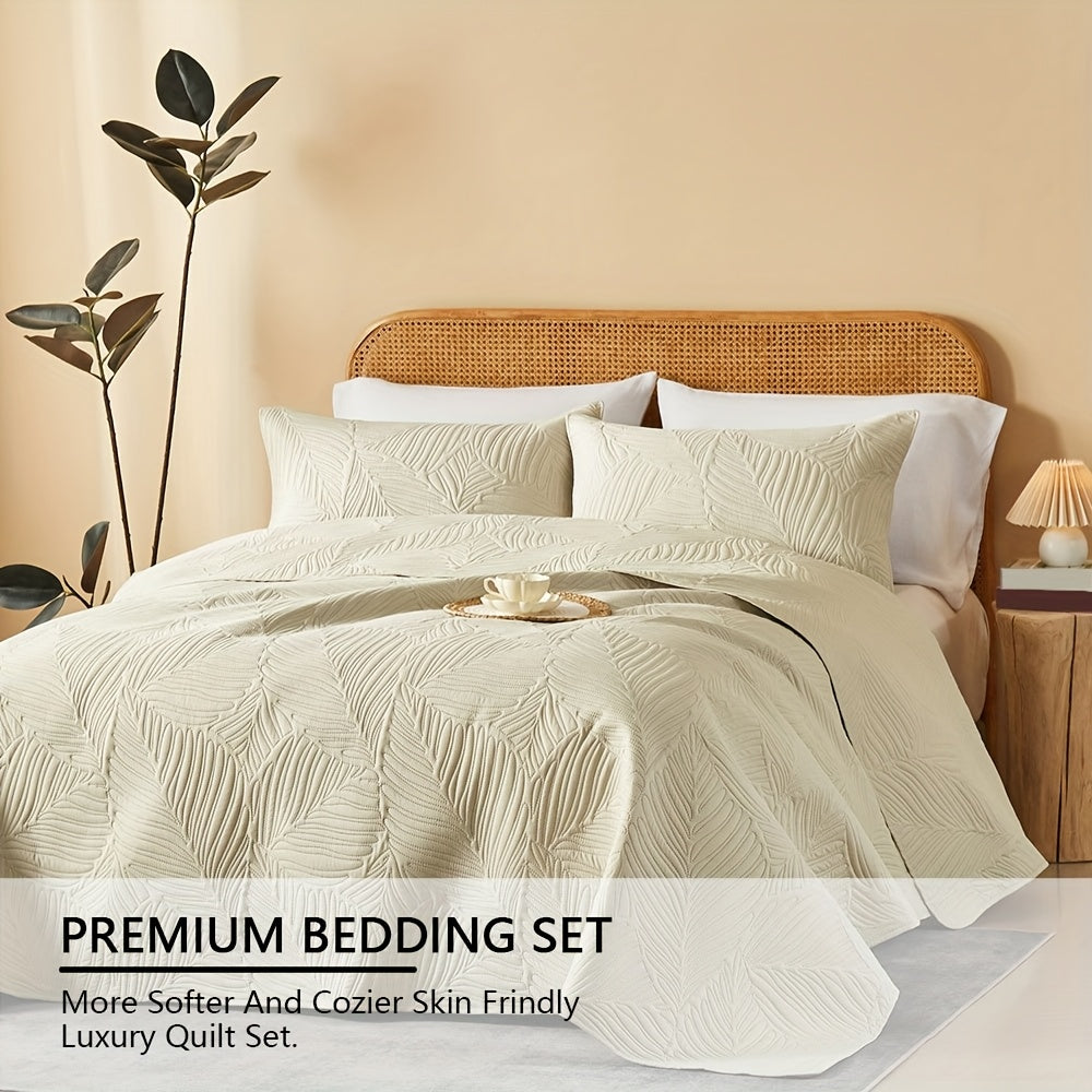 3pcs Elegant Microfiber Quilt Set