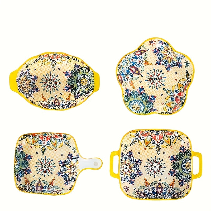 4pcs Bohemian Ceramic Bakeware Set