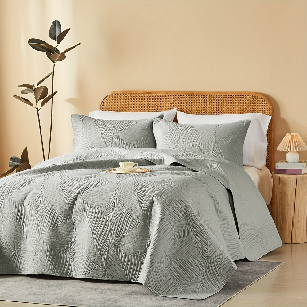 3pcs Elegant Microfiber Quilt Set