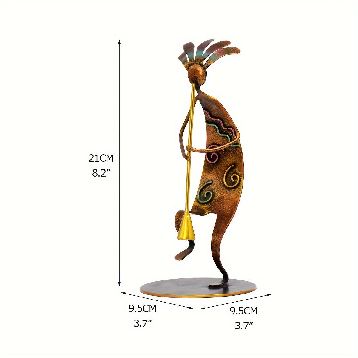 Joyful Dancing Native American Metal Sculpture