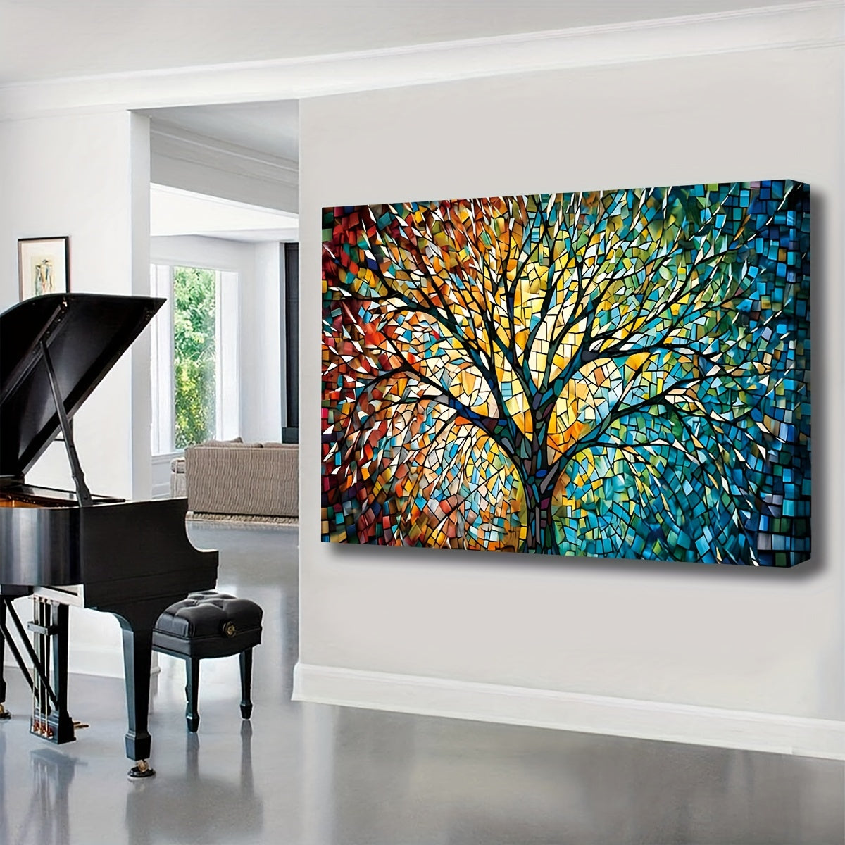 Framed Extra Large Tree Of Life Wall Art Canvas