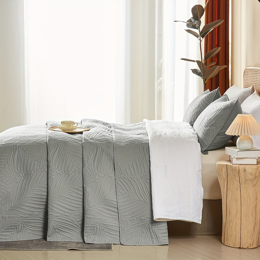 3pcs Elegant Microfiber Quilt Set