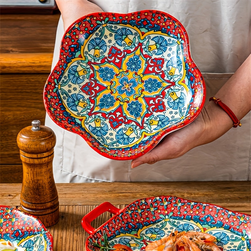 4pcs Bohemian Ceramic Bakeware Set