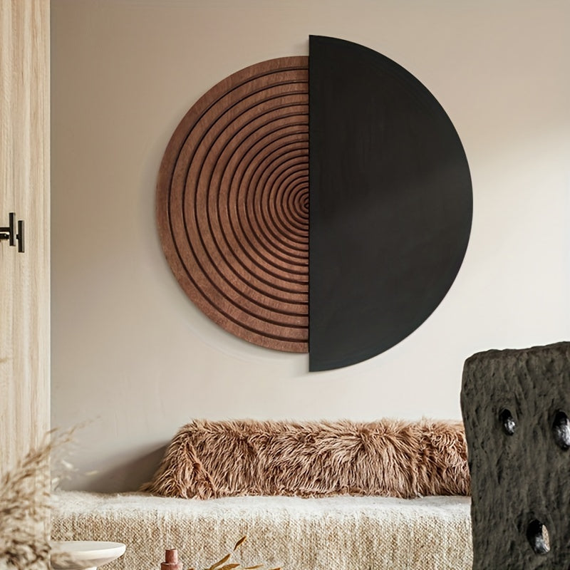 Round Wall Decor Wooden Boho Half-Circle Decor
