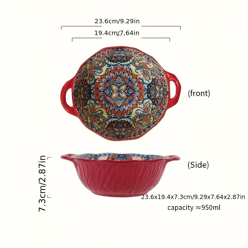 1pc Hand-painted Ceramic Noodle Bowl
