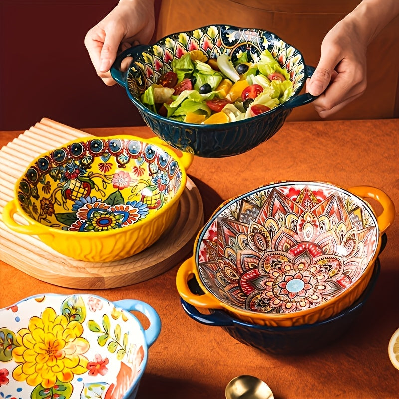 1pc Hand-painted Ceramic Noodle Bowl