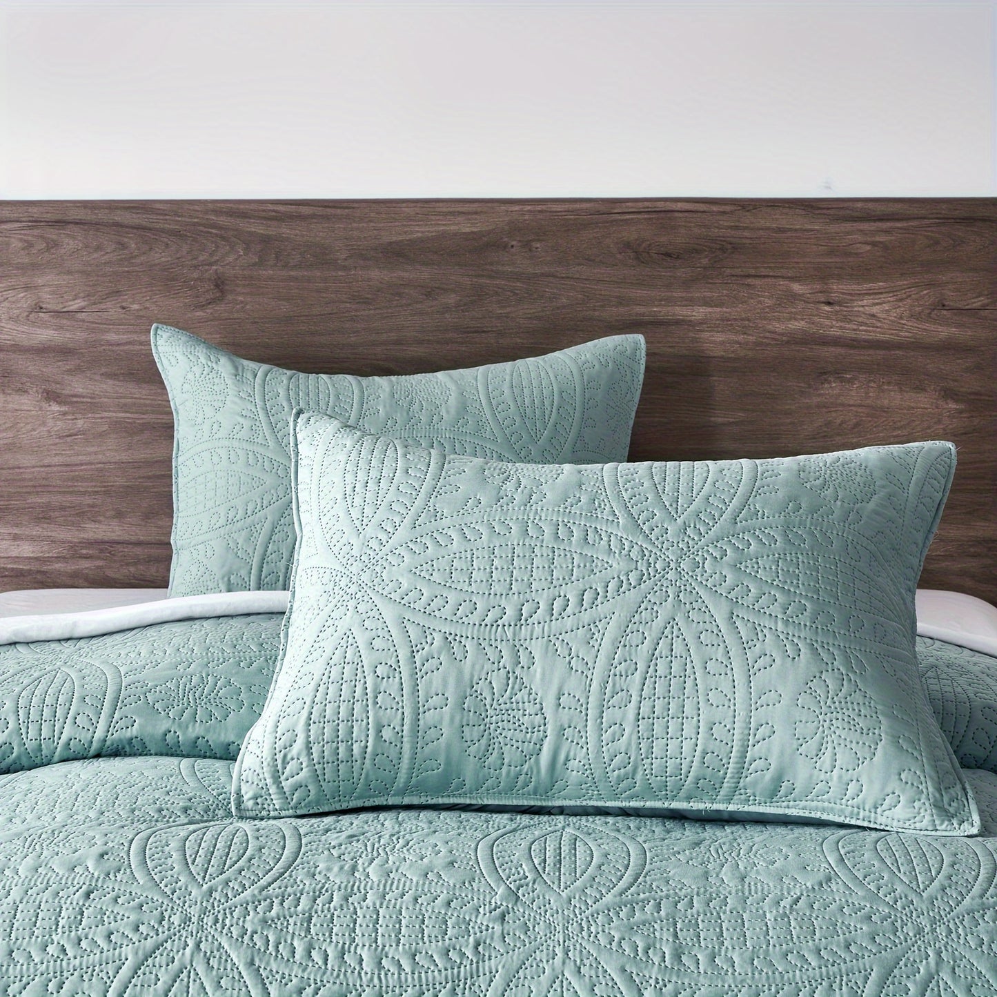 3Pcs Copper Coin Pattern Bedspread Cover