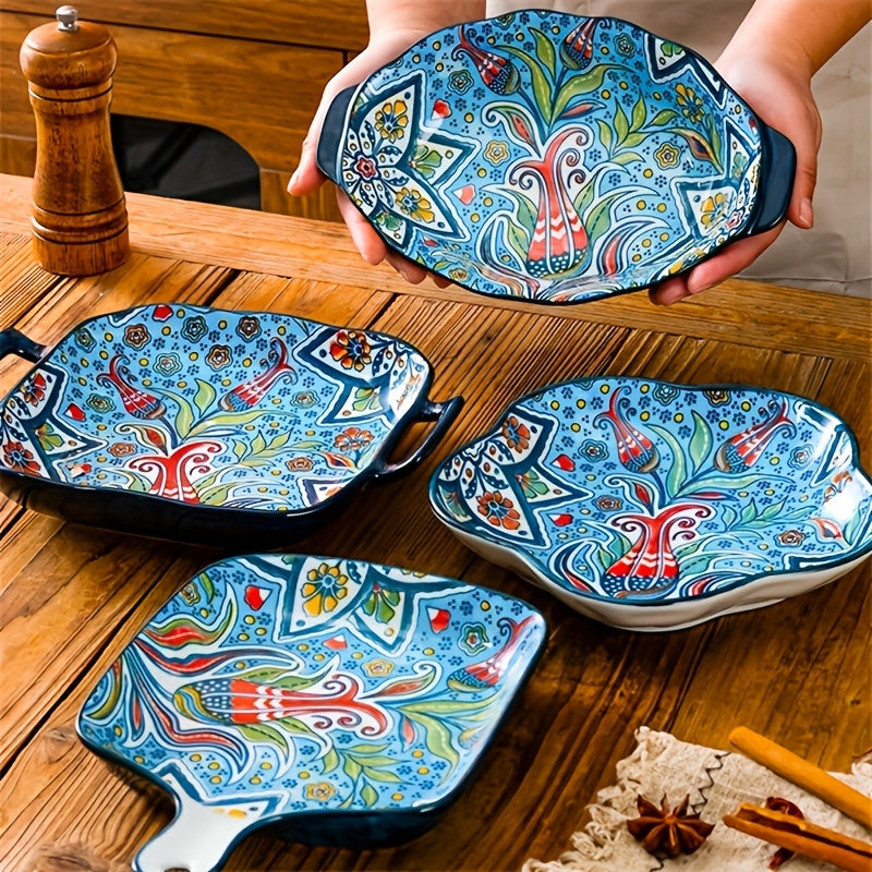 4pcs Bohemian Ceramic Bakeware Set