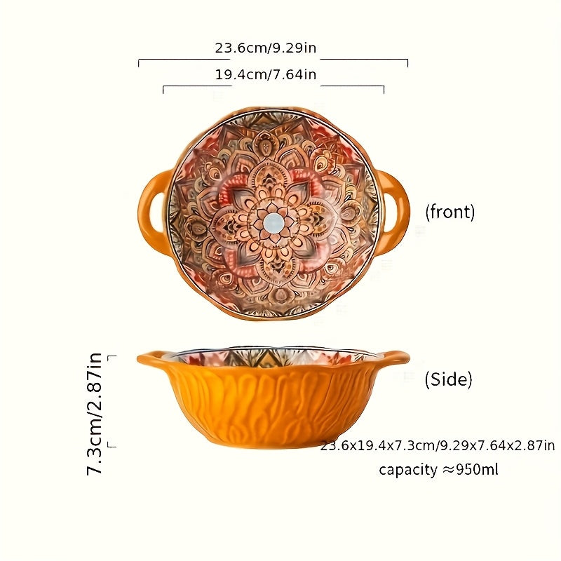 1pc Hand-painted Ceramic Noodle Bowl