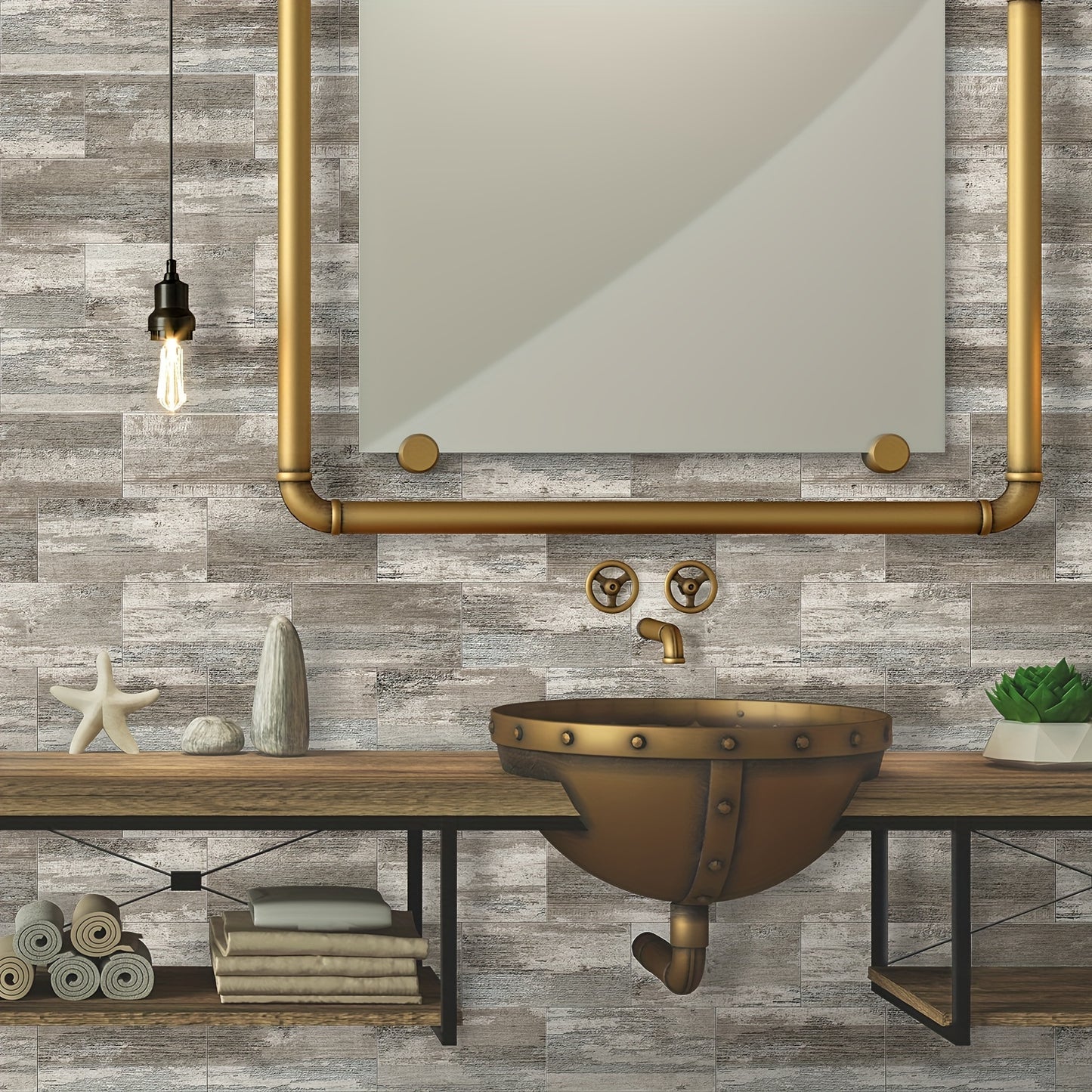 Rustic Farmhouse Wood Peel & Stick Wallpaper