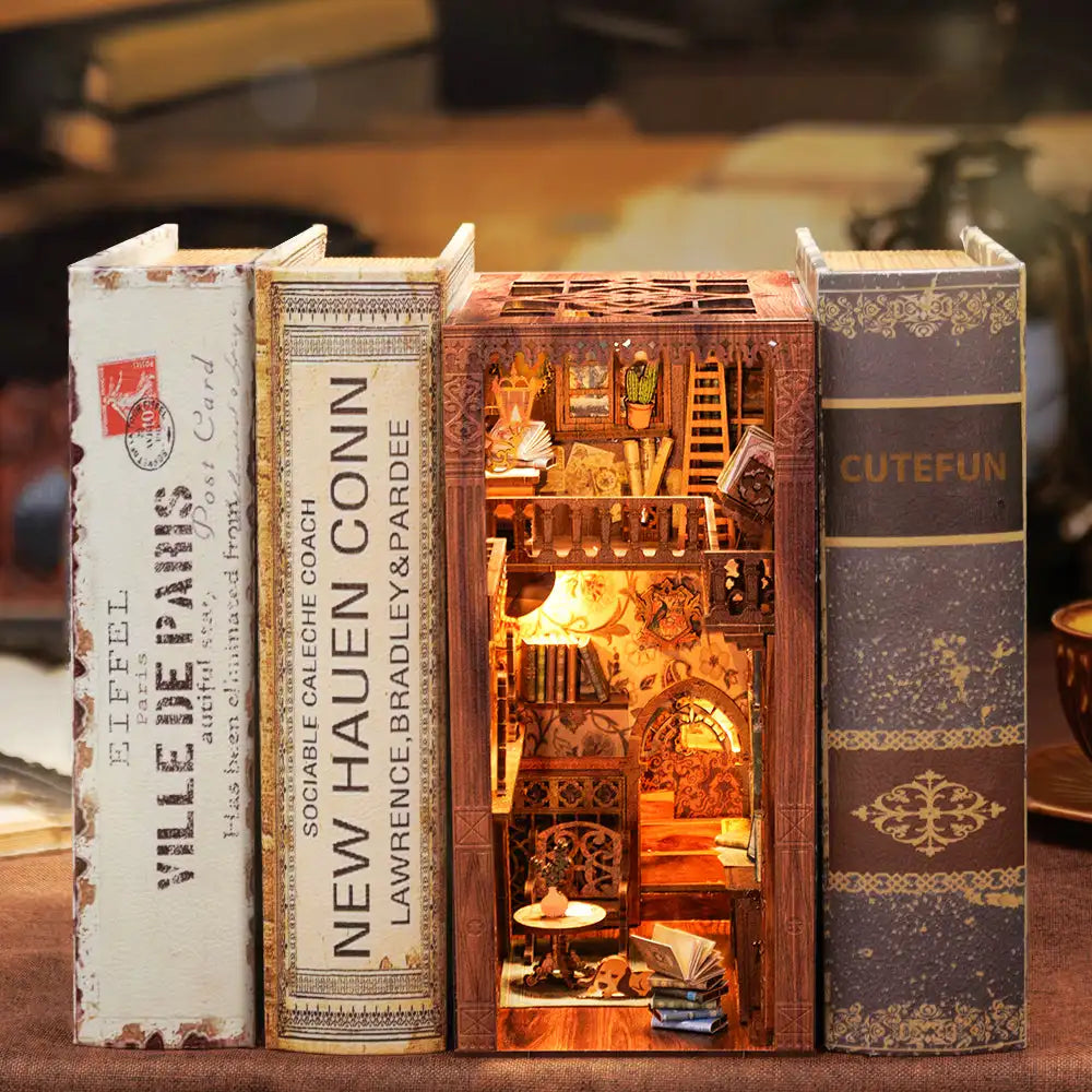 DIY Book Nook Eternal Bookstore w/LEDs