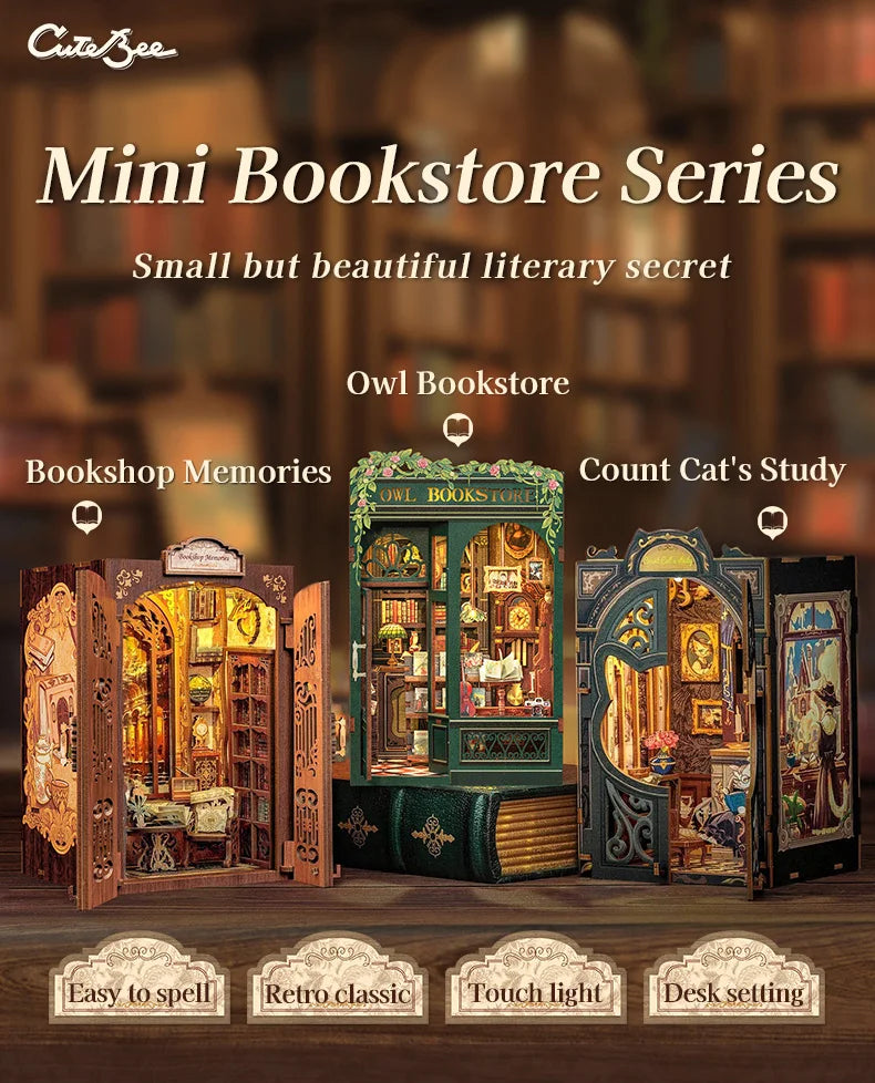 DIY Book Nook Kit Bookstore Series