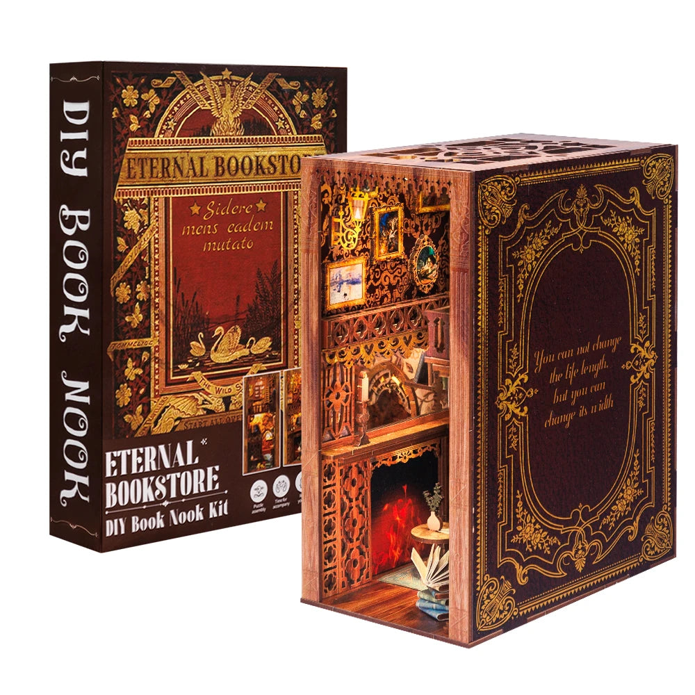 DIY Book Nook Eternal Bookstore w/LEDs