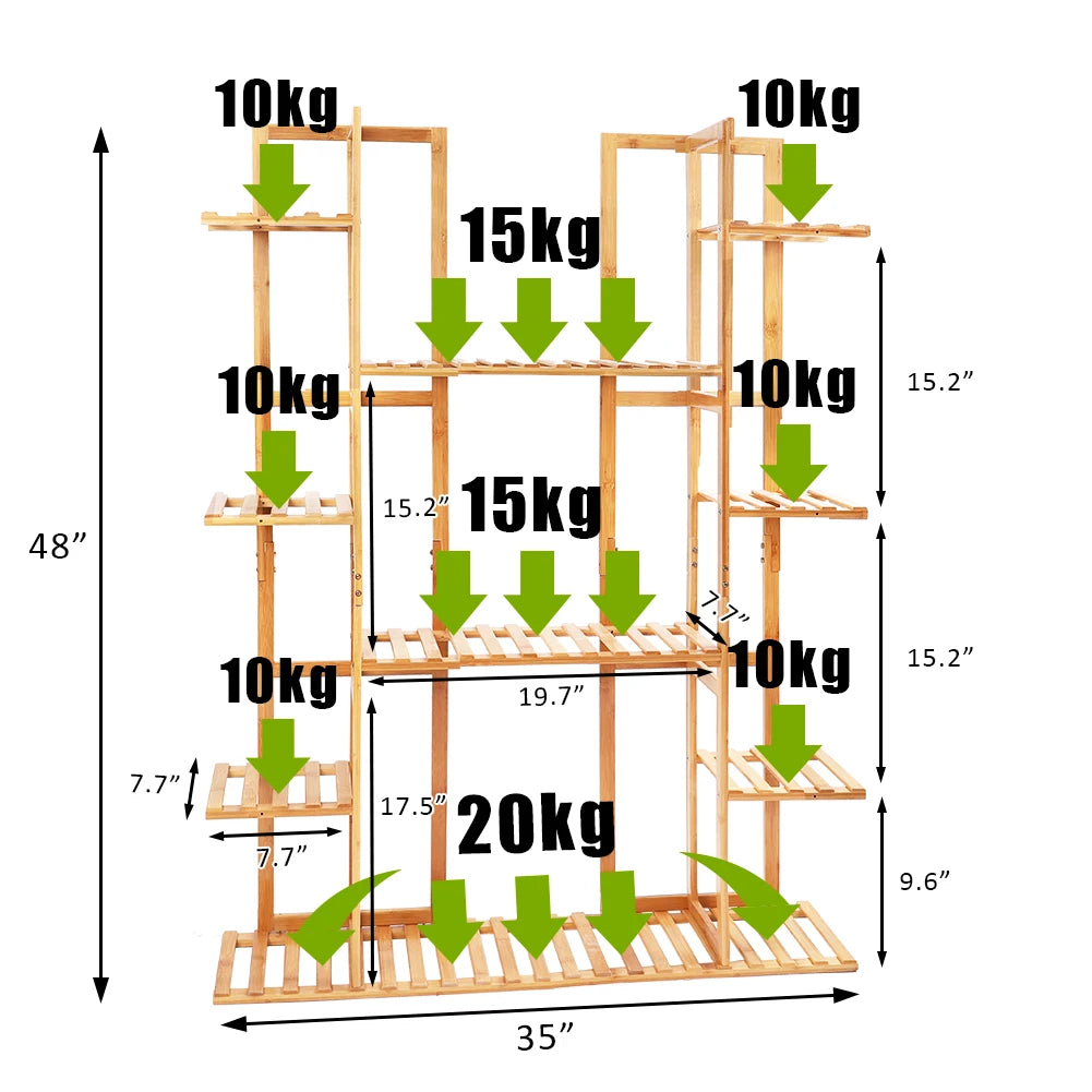 Extra Large Bamboo Plant Stand f
