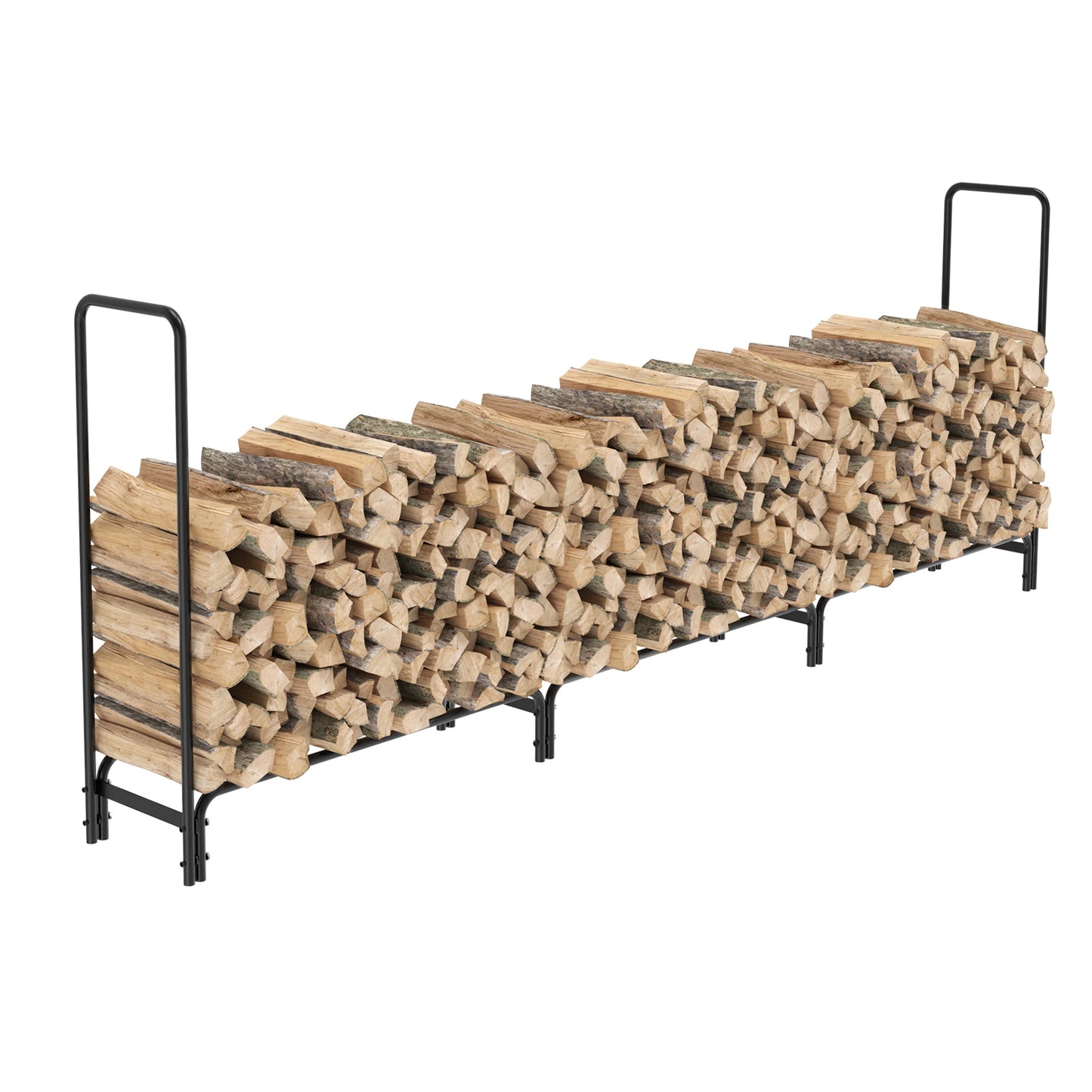 12 ft. Outdoor Fire Wood Log Rack Heavy Duty