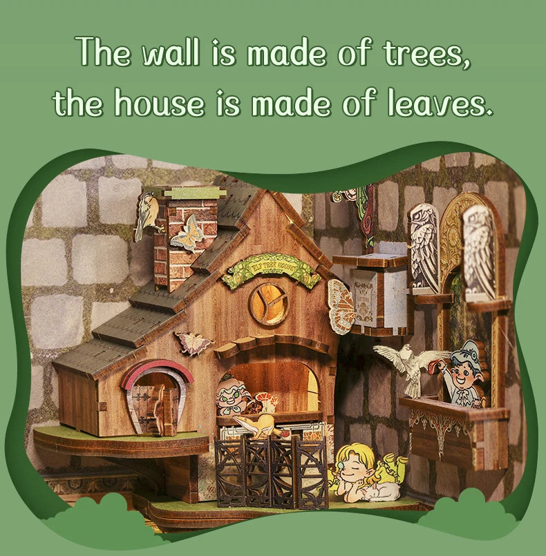 DIY Book Nook Kit Elven Paradise w/LEDs