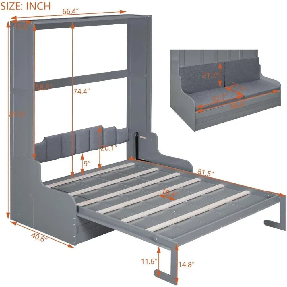 Queen Size Murphy Bed w/Sofa Couch