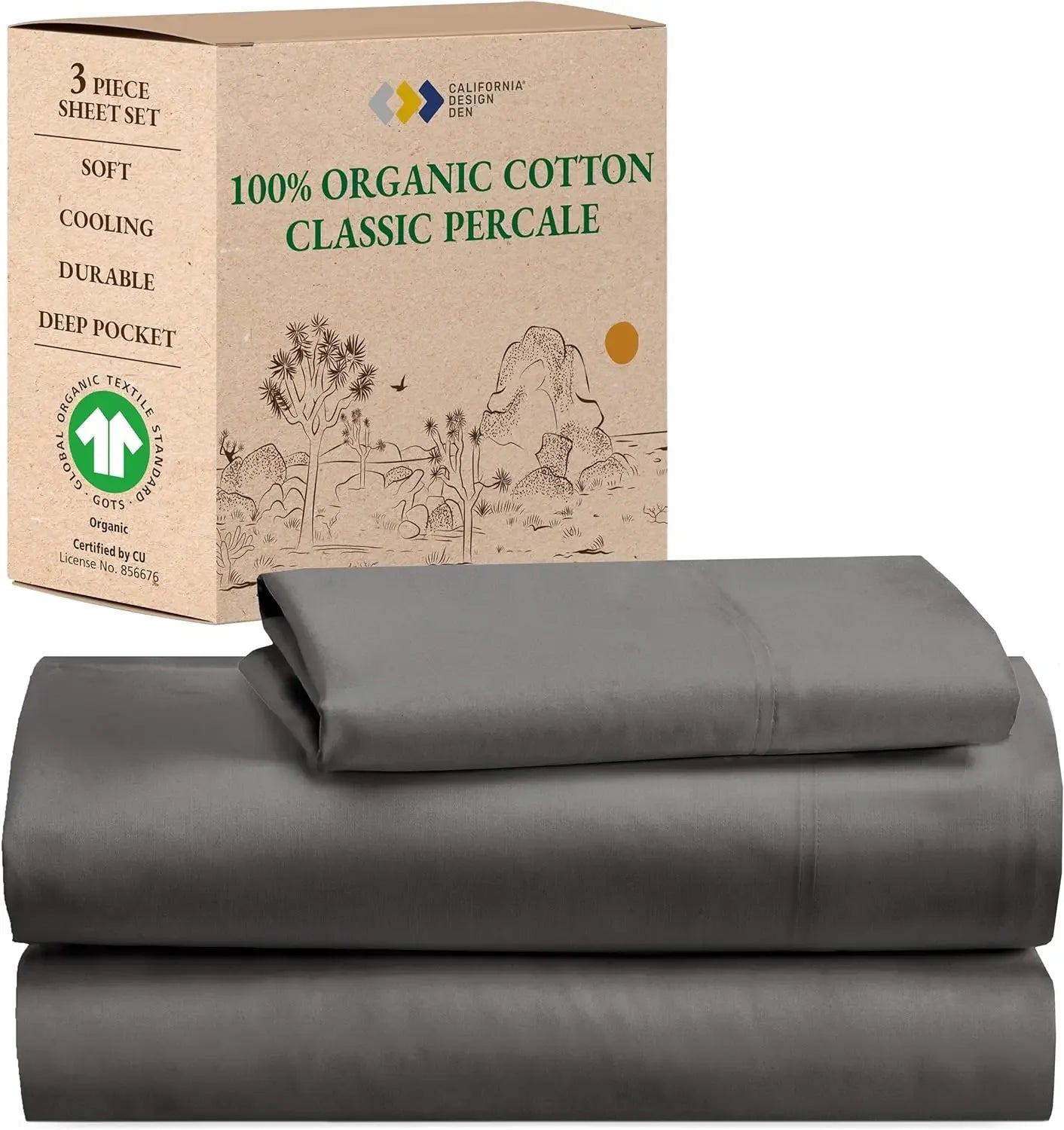 100% Organic Cotton Sheet Set Deep Pockets