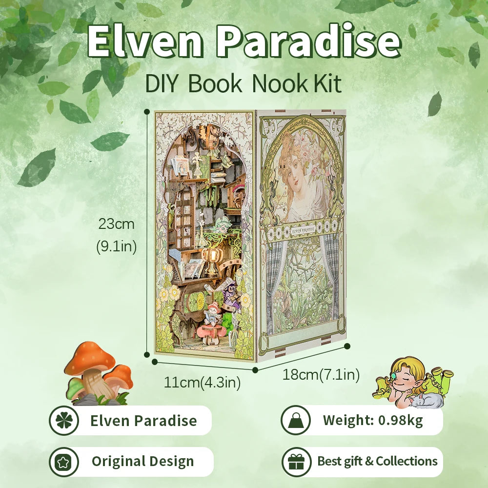 DIY Book Nook Kit Elven Paradise w/LEDs