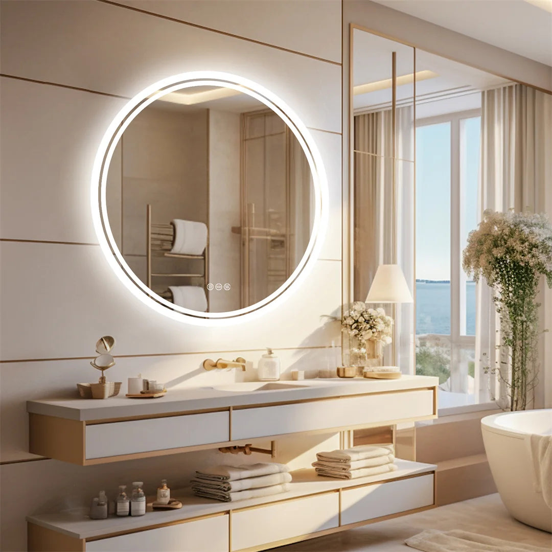 Intelligent LED Big Round Mirror