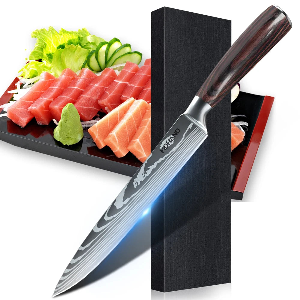 1-10PCS Chef knife Japanese Kitchen Knives Set