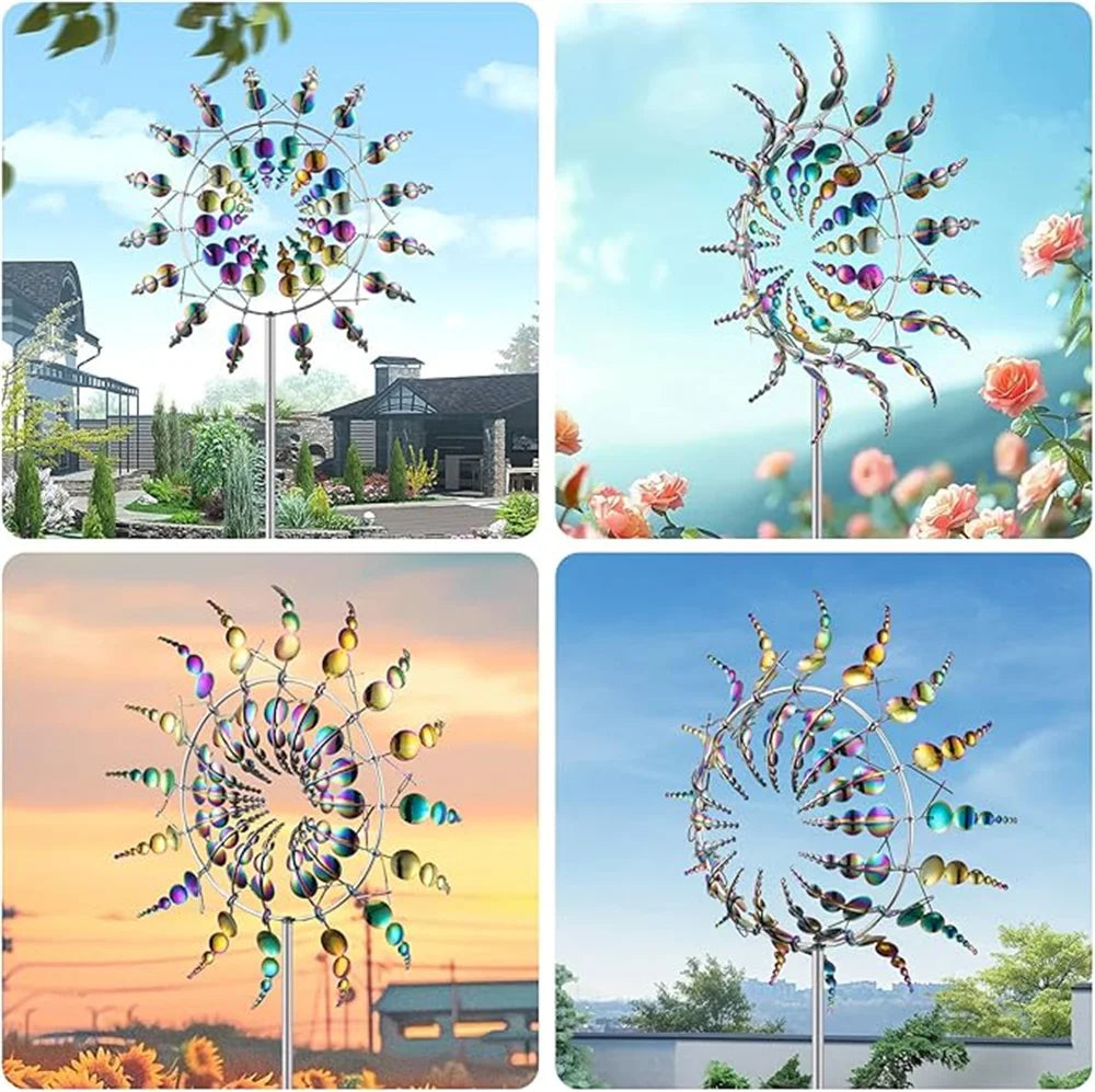 Magical 3D Metal Kinetic Wind Sculpture