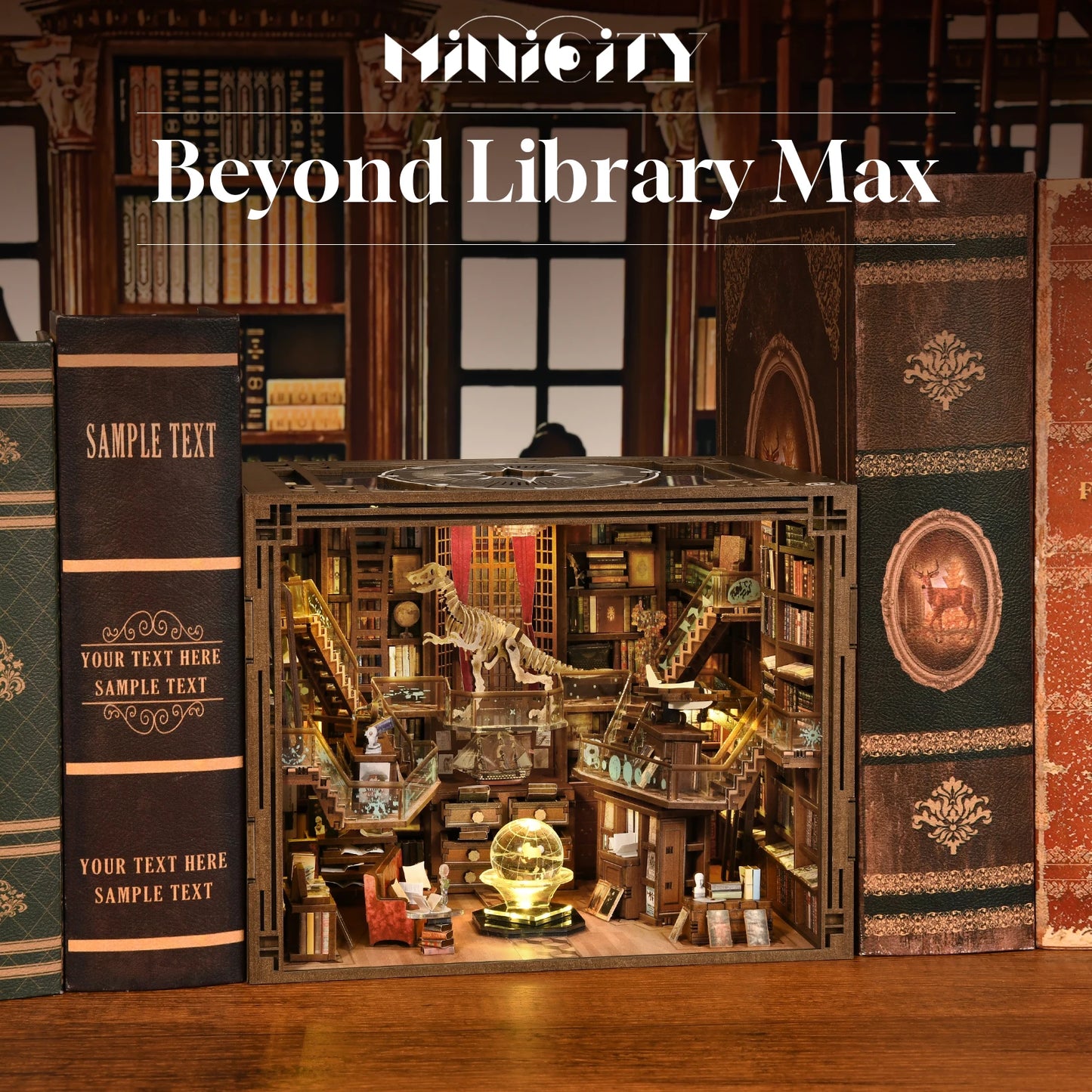 DIY Book Nook Kit Beyond Library w/LED Light