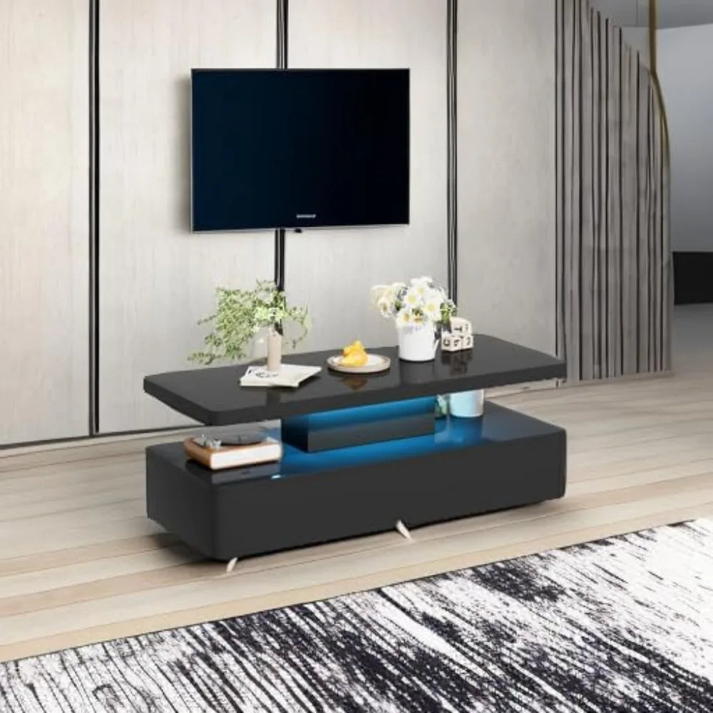 Modern Stylish Coffee & End Tables w/LED Lights