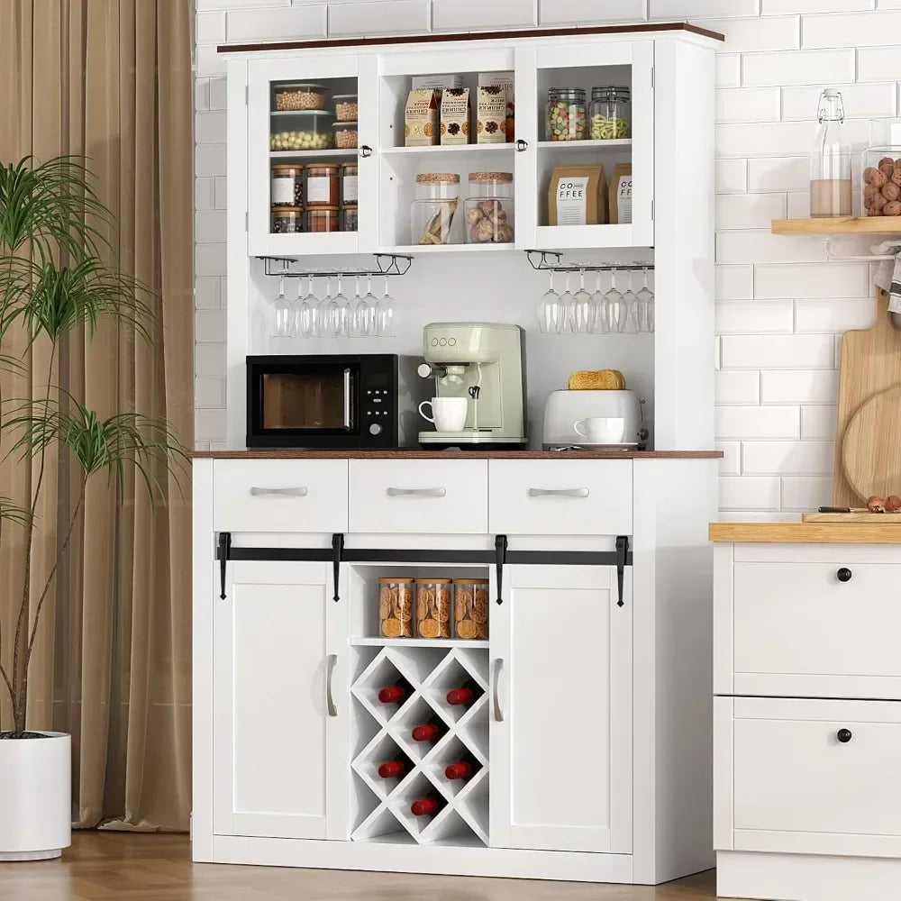 72" Tall Farmhouse Bar Cabinet