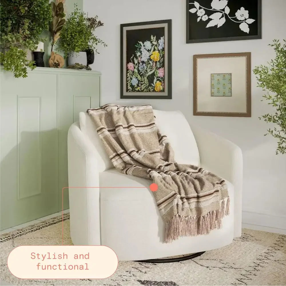 Chenille Throw Blanket Luxe Sophistication Beautiful By Drew
