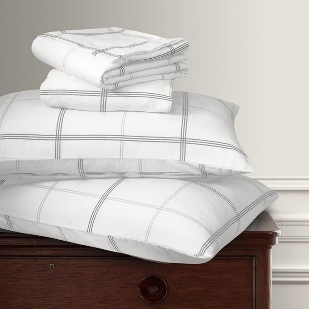 100% Cotton Printed Flannel Twin Bed Sheet Set