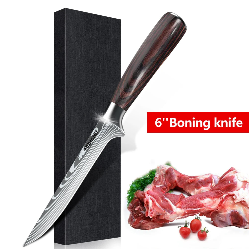 1-10PCS Chef knife Japanese Kitchen Knives Set