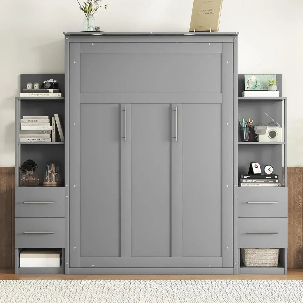 Full Size Murphy Bed w/LED Lights
