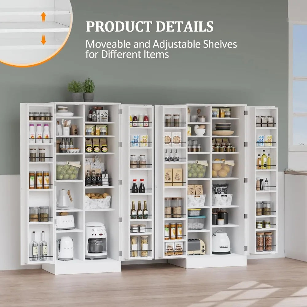 Pantry Cabinet, 59" Tall White