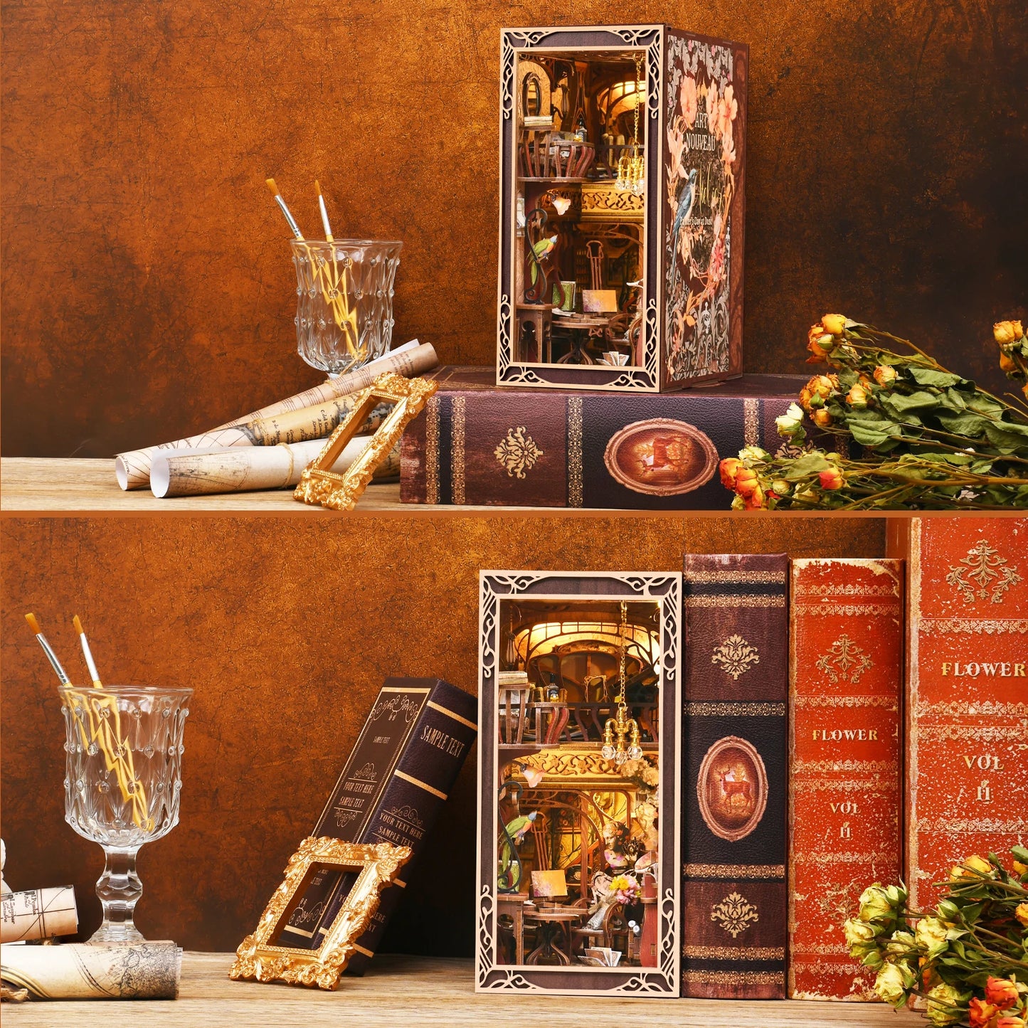 Book Nook Kit, DIY Art Nouveau Atelier