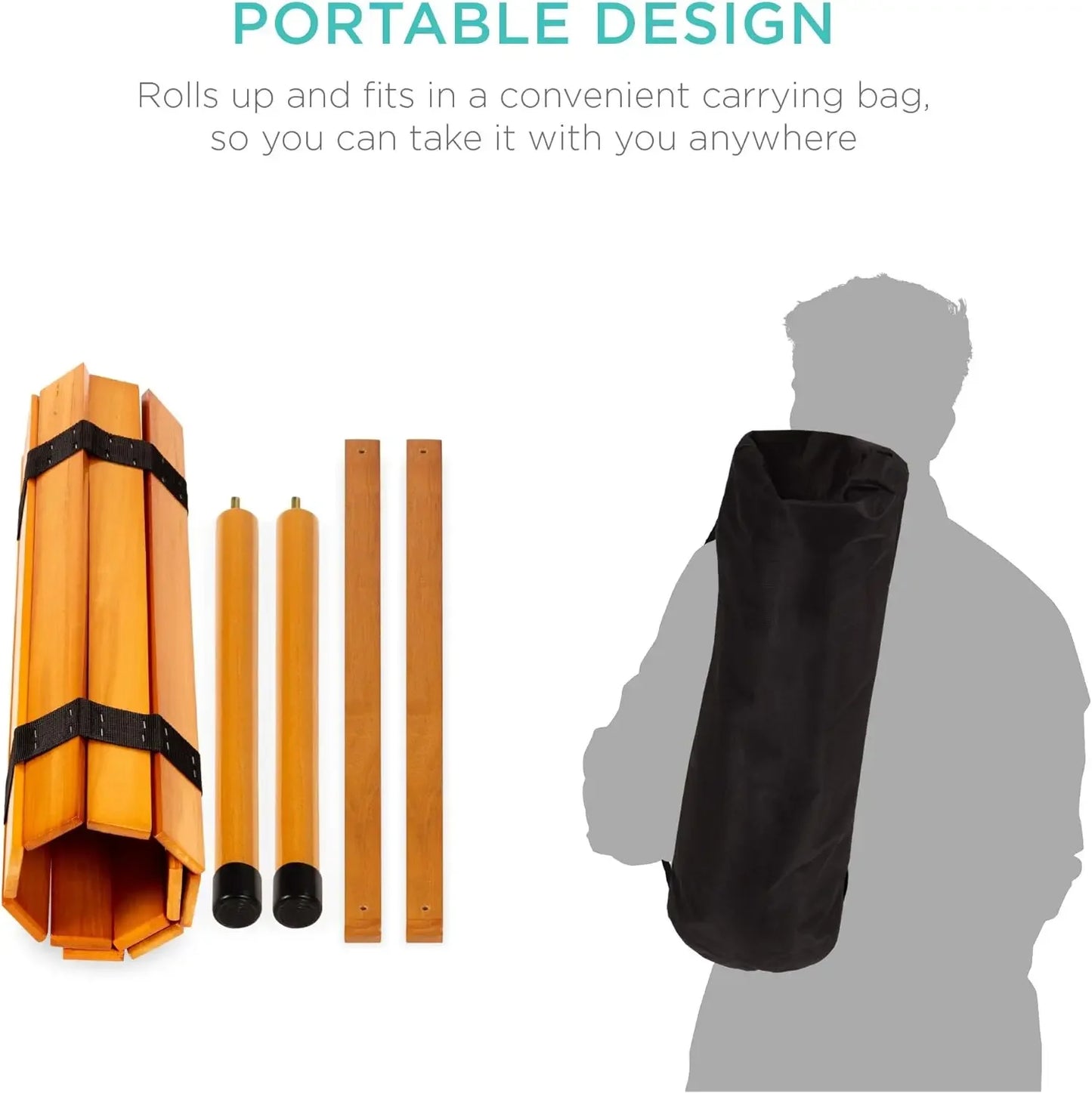 28x28in Portable Wooden Table