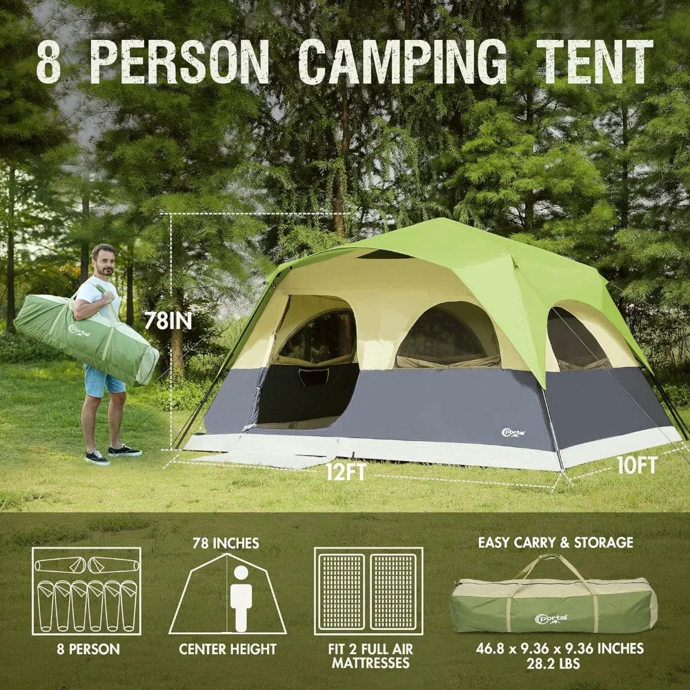8 Person Instant Tent for Camping