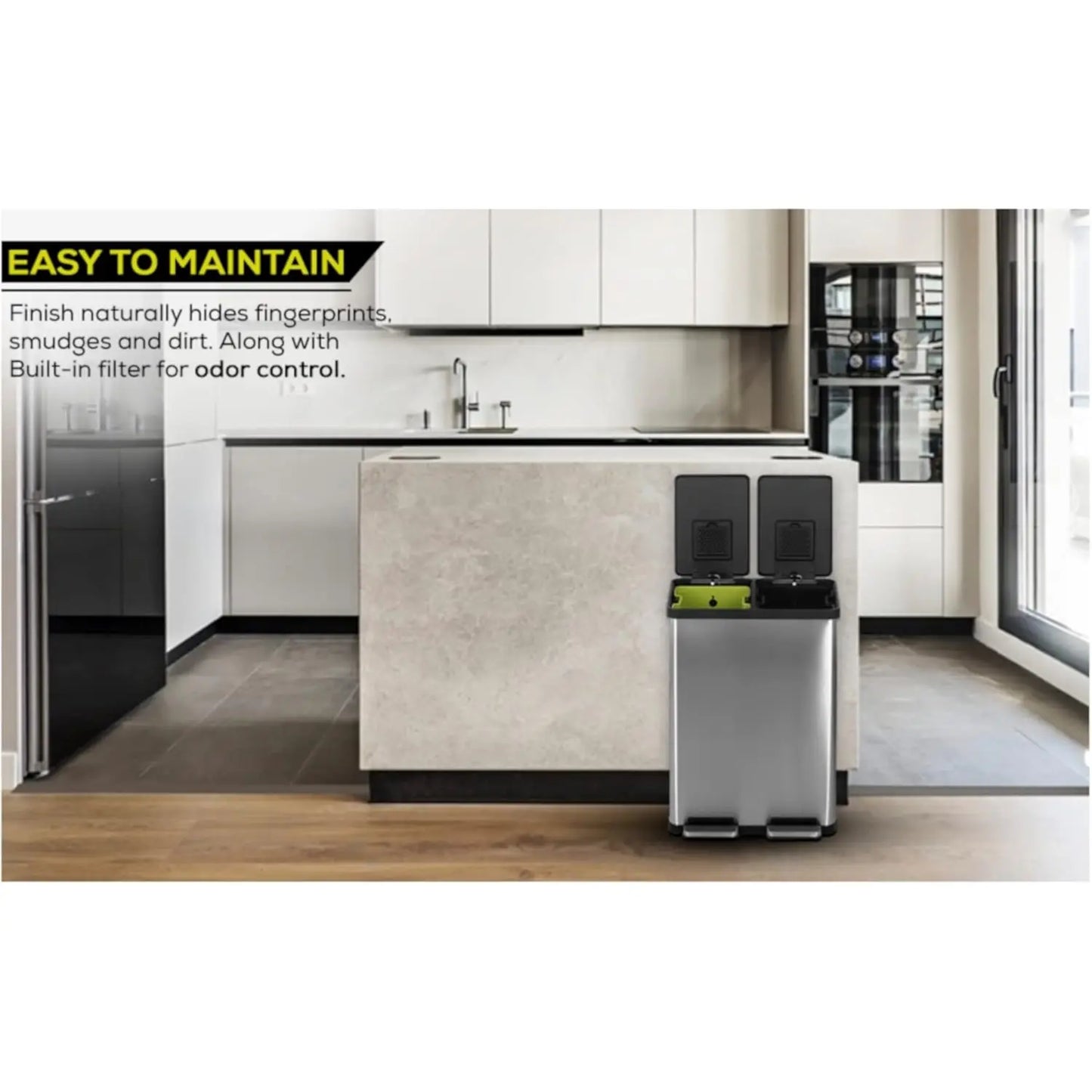 16 Gallon Rectangular Recycling Trash Can