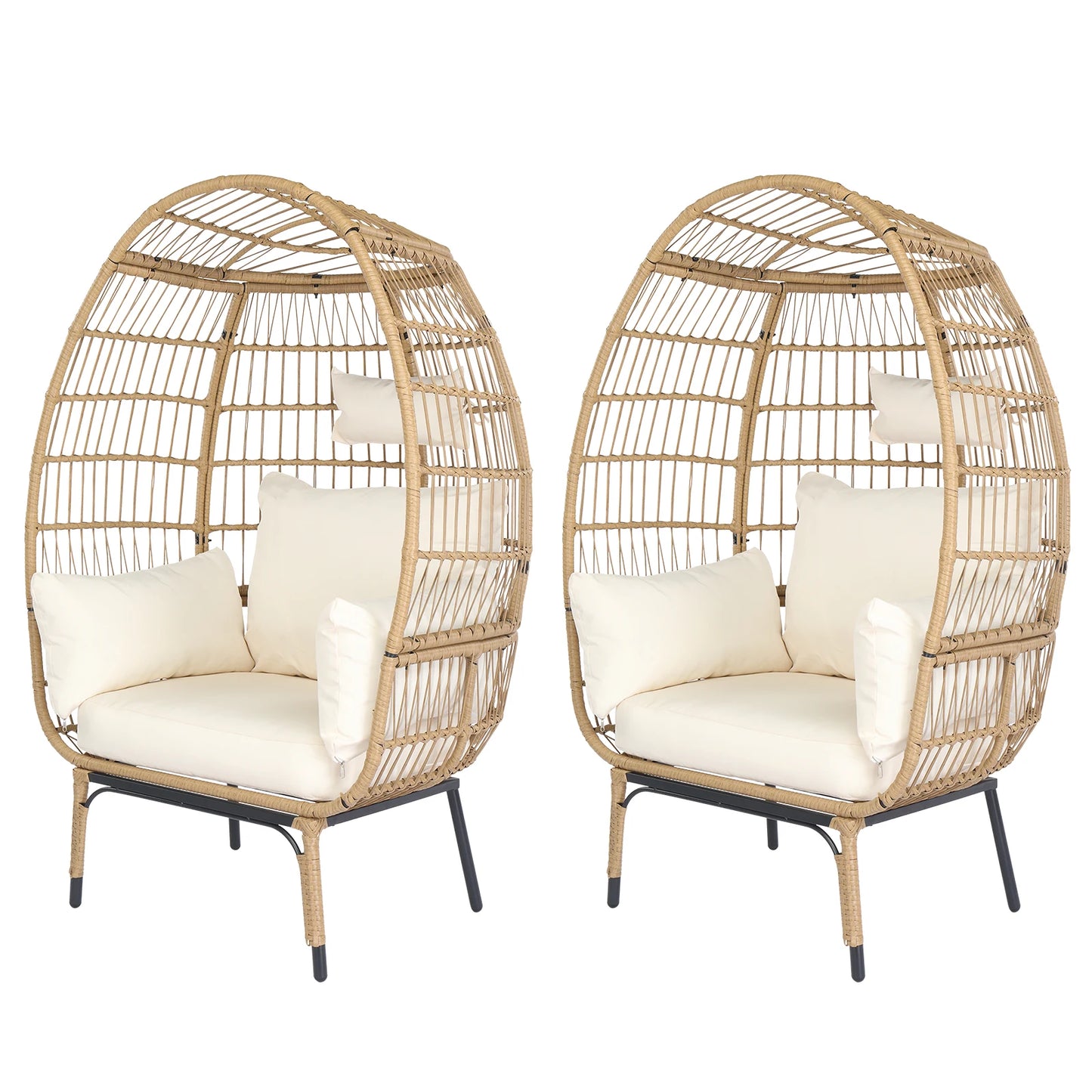 Wicker Egg Chair, Indoor Outdoor Lounger